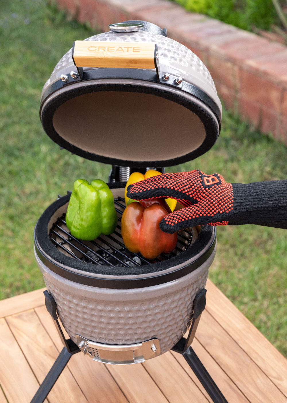 BBQ KAMADO - Barbacoa ahumadora de cerámica