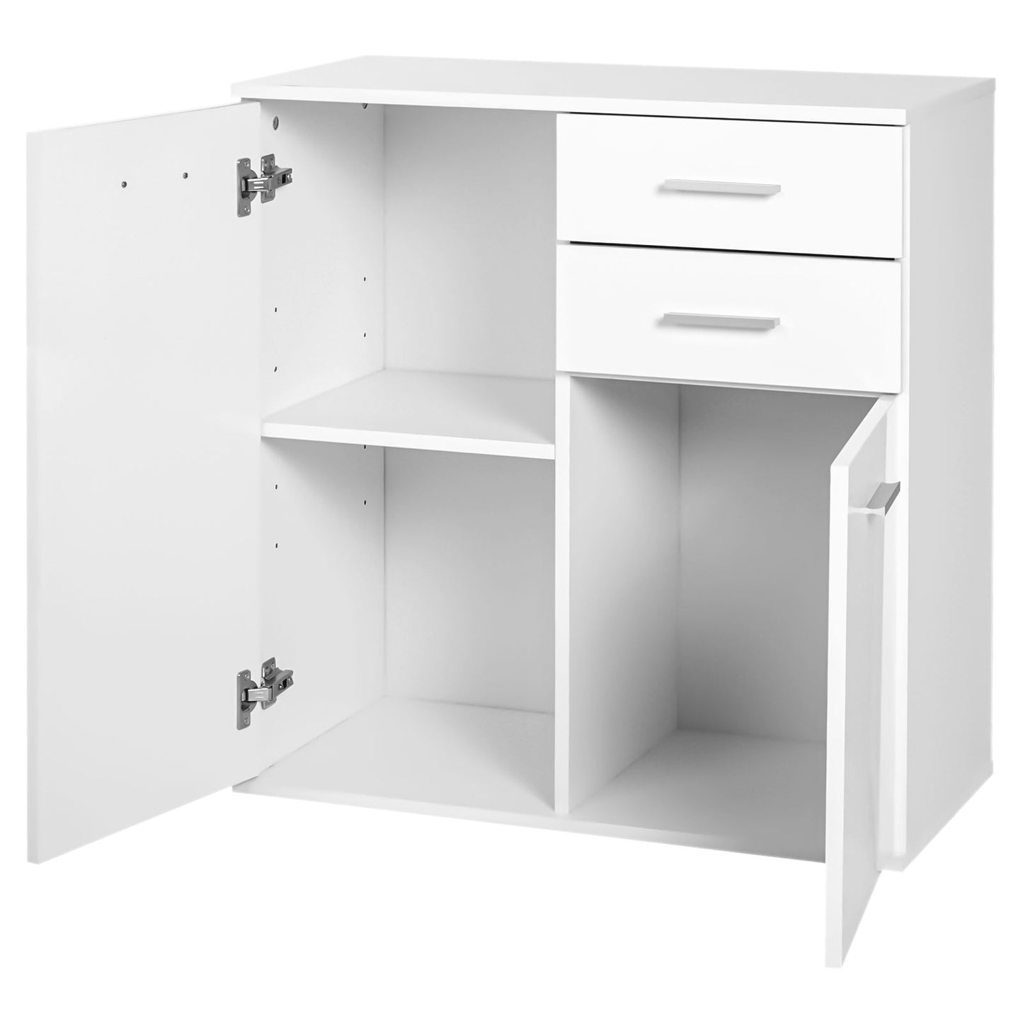 HOMCOM Armario Gabinete Consola Aparador Buffet Mueble Organizador de Almacenaje Multiusos de Comedor Salón con Puertas y Cajones 71x35x76cm