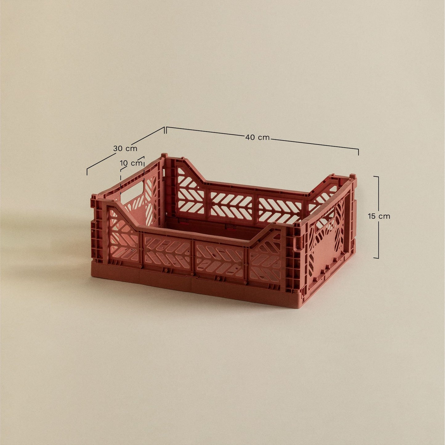 Caja Plegable y Apilable de Plástico Doli 40 cm Amarillo -  SKLUM