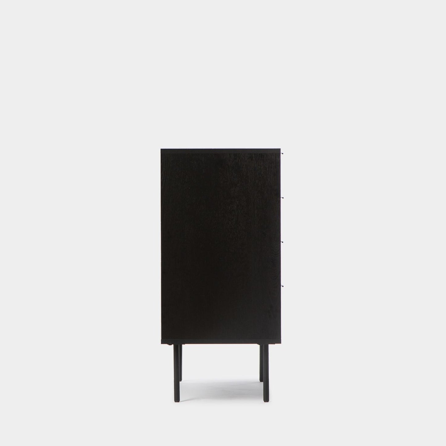 Cómoda de 4 cajones en madera color natural y negro Copenhague -  Klast