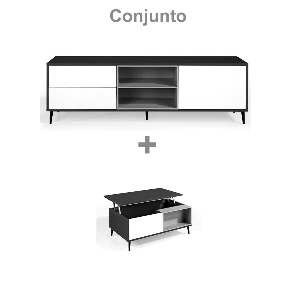 Conjunto mueble tv y mesa centro LEA - Momma Home