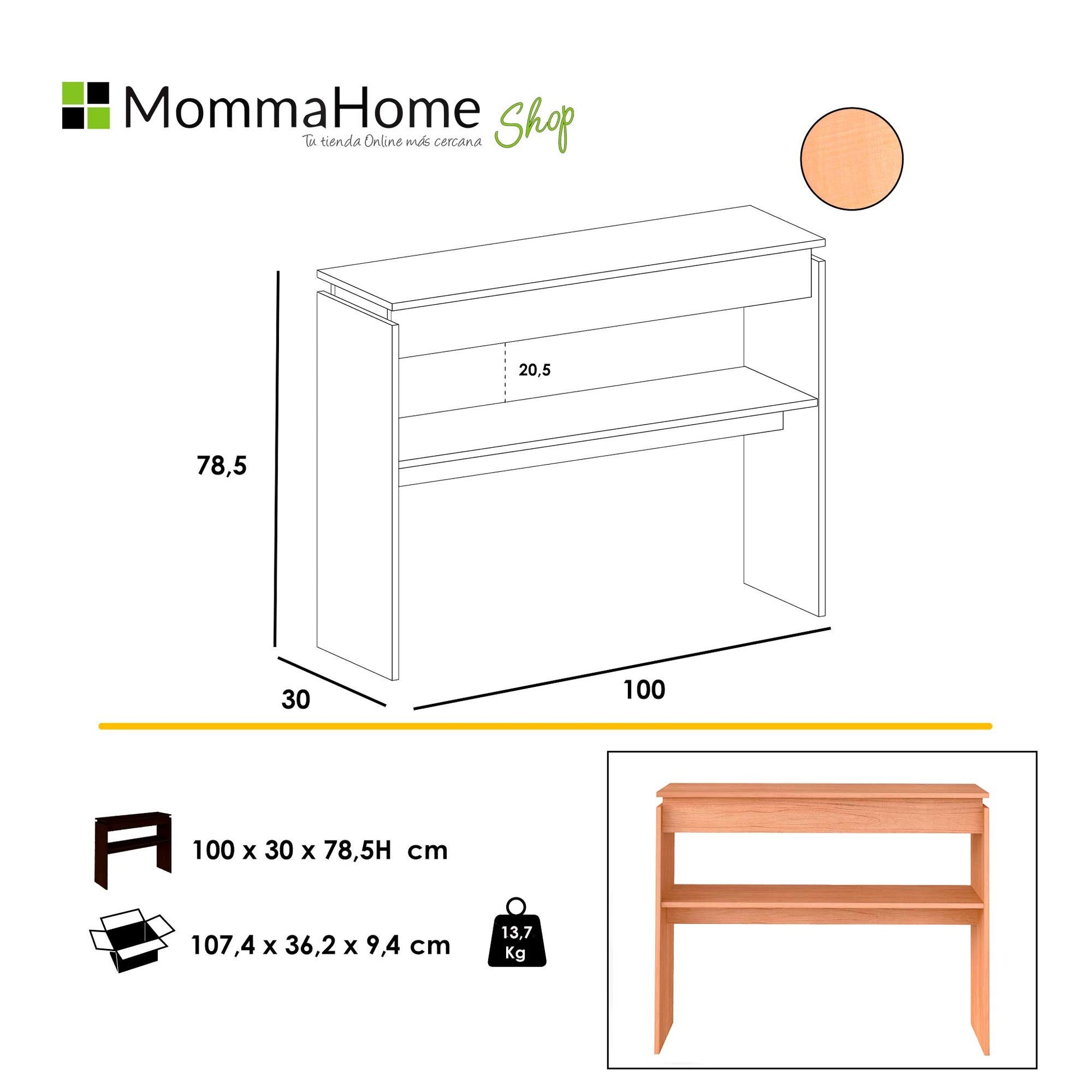 MOMMA HOME Mueble Recibidor, Mesa de Consola Recibidor, Acabado en MDF –  Bechester