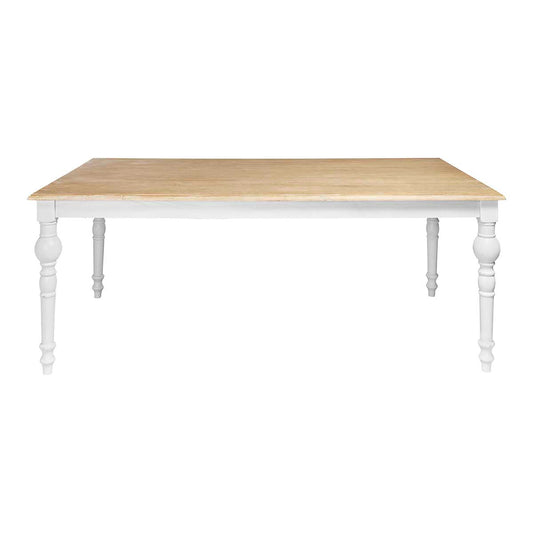 Mesa de comedor rectangular madera Netta Blanco Vintahome