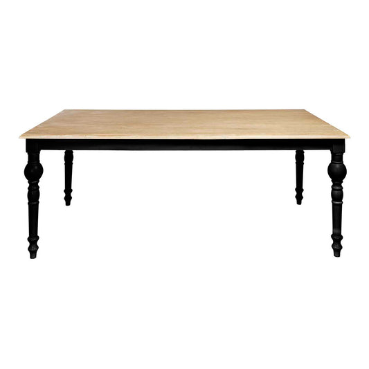 Mesa de comedor rectangular madera Netta Negro Vintahome