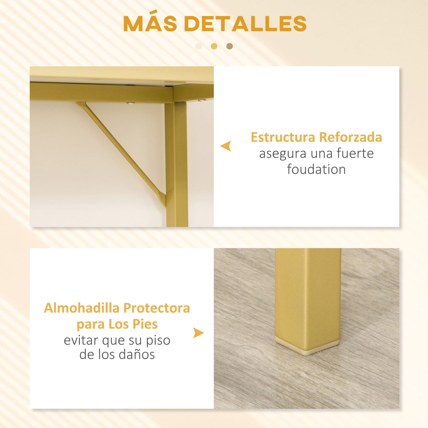 HOMCOM Consola para Recibidor Mueble para Recibidor Estilo Moderno con Cajón y Estante Abierto para Entrada Pasillo 80x30x80,5 cm Blanco y Dorado