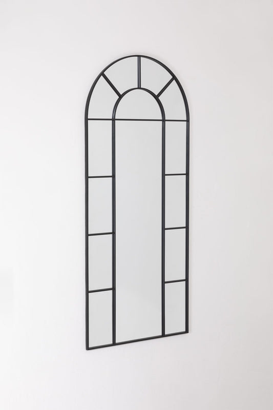 Espejo de Pared en Metal Efecto Ventana (180x80 cm) Diana Negro -  SKLUM