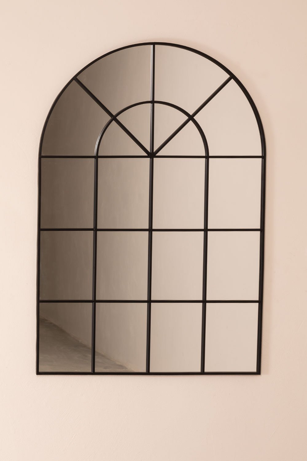 Espejo de Pared en Metal Efecto Ventana (135x92 cm) Paola Negro -  SKLUM