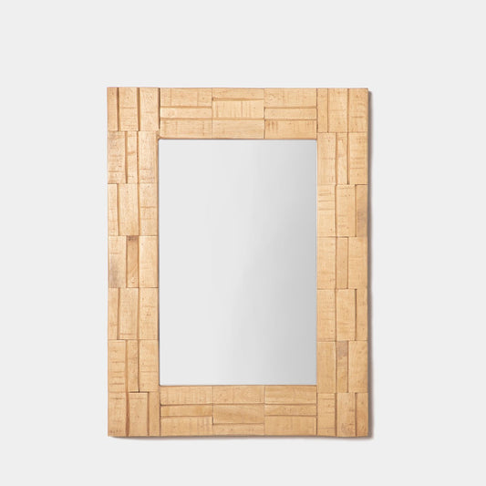 Espejo rectangular de pared 60x45 en madera de mango Nicole -  Klast