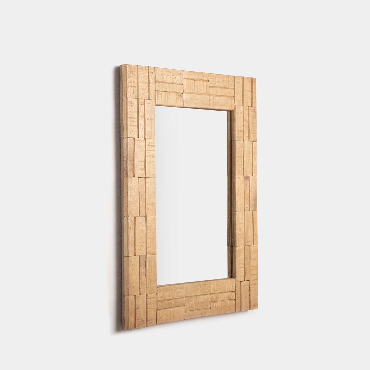 Espejo rectangular de pared 60x45 en madera de mango Nicole -  Klast