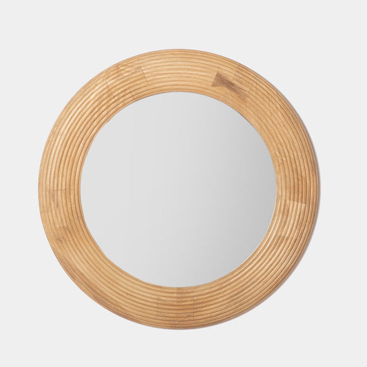 Espejo redondo de pared Ø68 en madera de mango Aura -  Klast