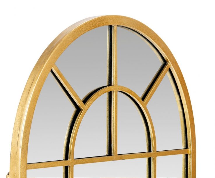 Espejo ventana vintage dorado de metal - Andrea House – Bechester