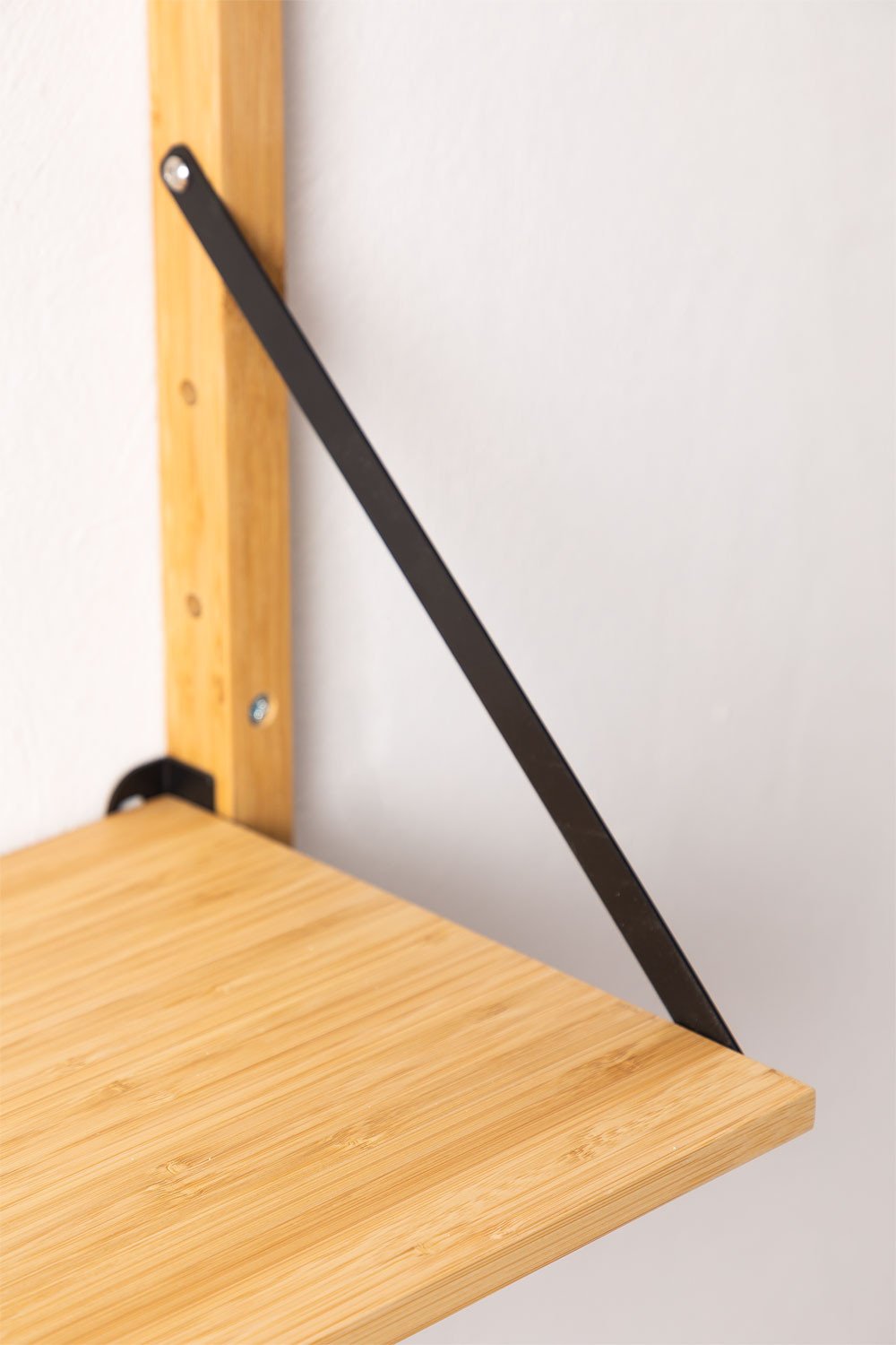 Estantería Modular de Pared en Bambú Kolex Negro -  SKLUM