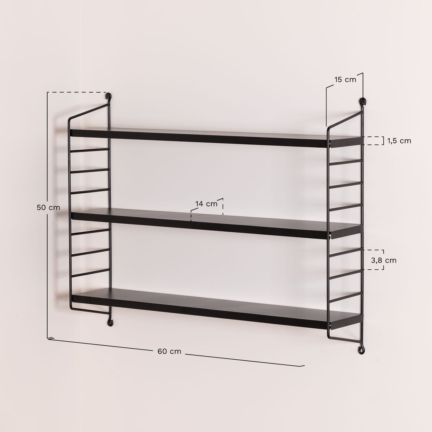 Estantería Modular de Pared Emine Negro -  SKLUM