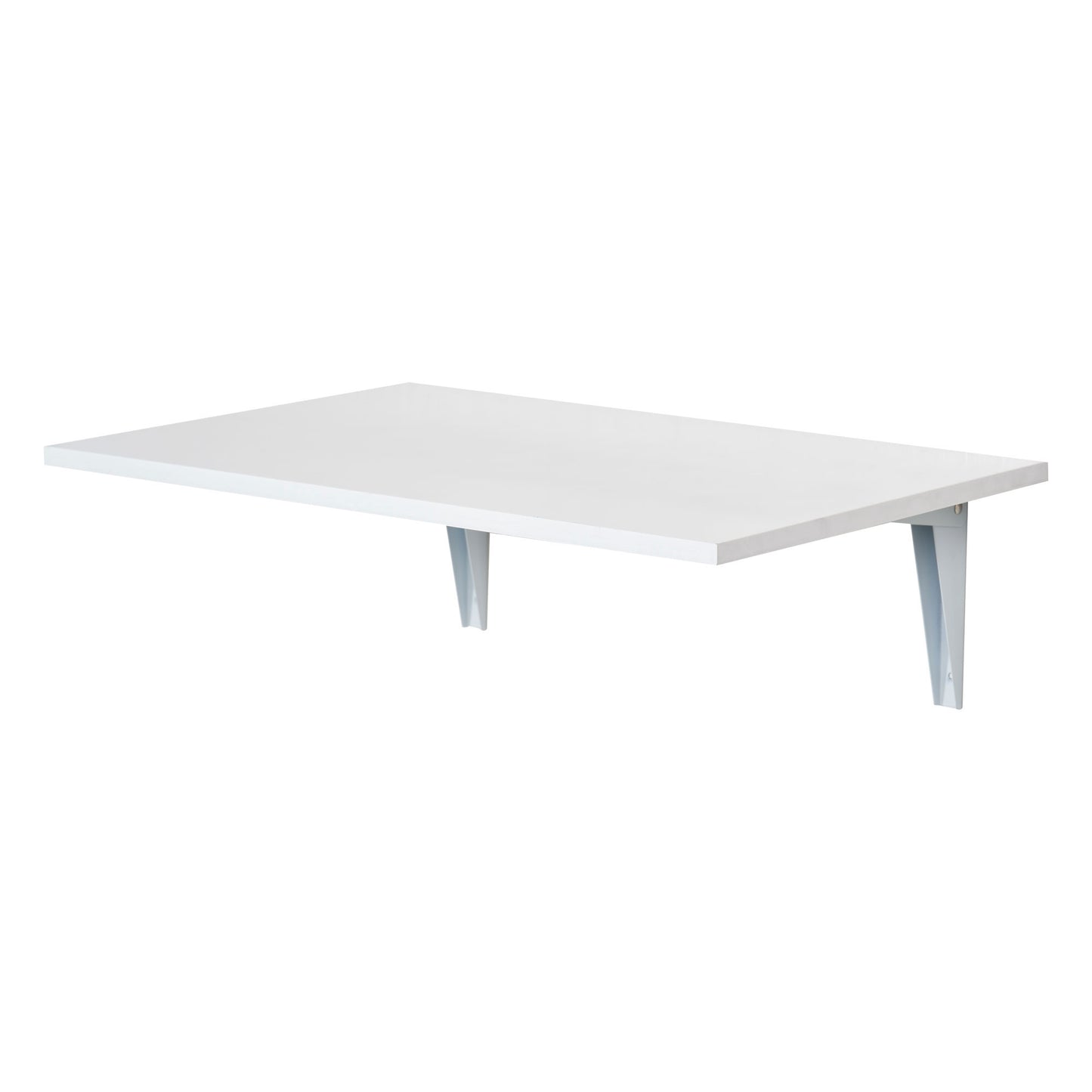 HOMCOM Mesa Plegable de Pared Mesa Abatible de Pared de Madera Ahorra Espacio para Cocina Comedor Dormitorio Carga 10 kg 60x40x20 cm Blanco