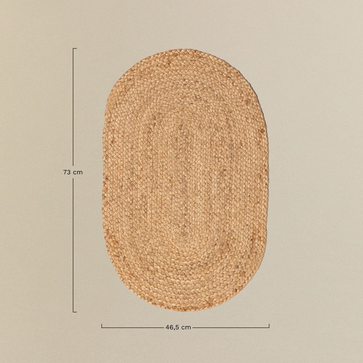 Felpudo Ovalado de Yute Natural (73x46,5 cm) Never Yute -  SKLUM