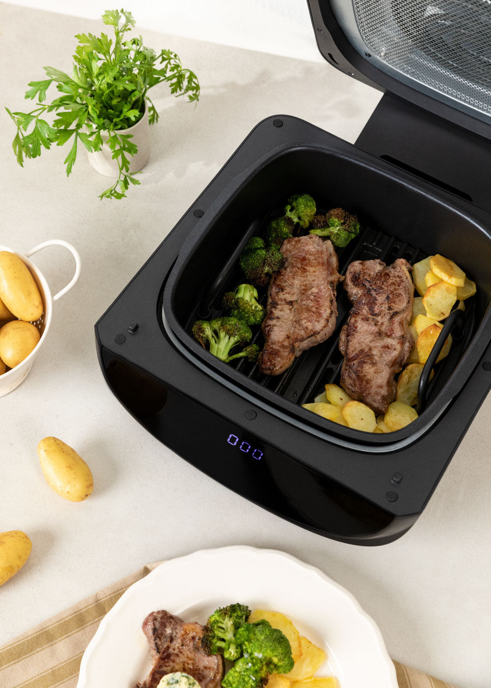 AIR FRYER GRILL - Grill y freidora sin aceite 6.2 L