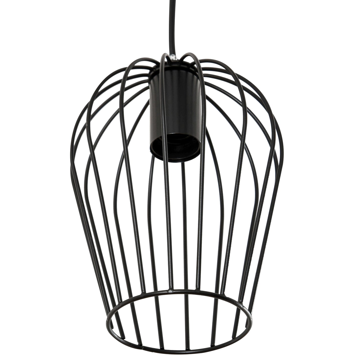 HOMCOM Lámpara Colgante Vintage Lámpara de Techo de Estilo Industrial 3 Portalámparas E27 Lámpara de Suspensión de Metal para Comedor Salón Ø38x133 cm Negro