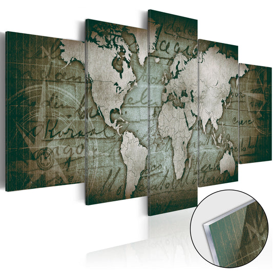 Acrylic prints – Bronze map III 200x100 - Bimago