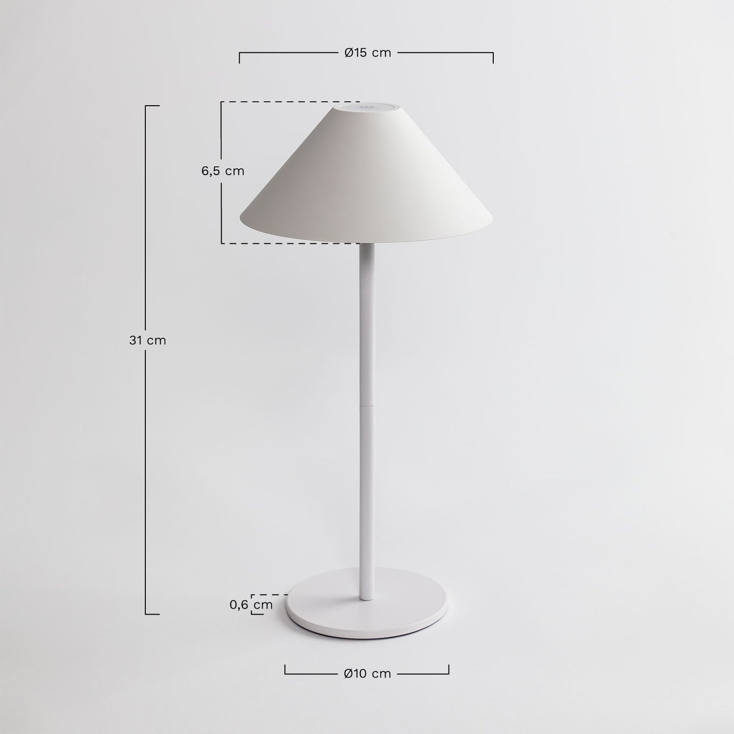 Lámpara de mesa LED inalámbrica Nebida Blanco -  SKLUM
