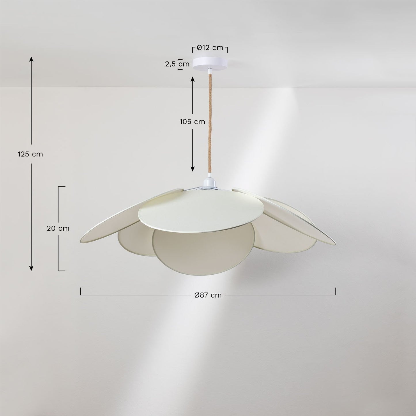 Lámpara de Techo Okai Style Ø87 cm Blanco Roto -  SKLUM