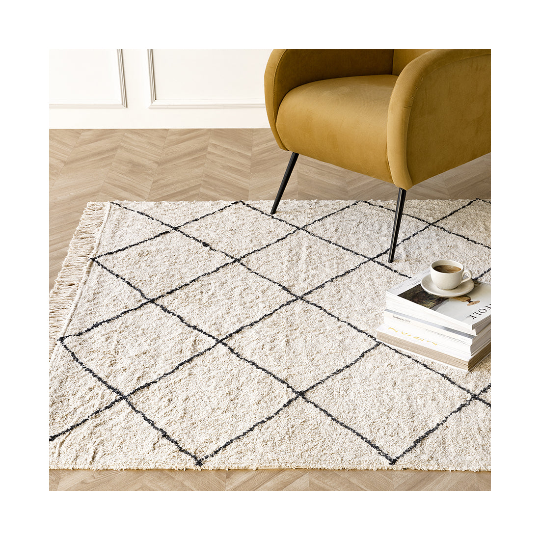 Alfombra lavable 100 Lura Beige - Kenay Home