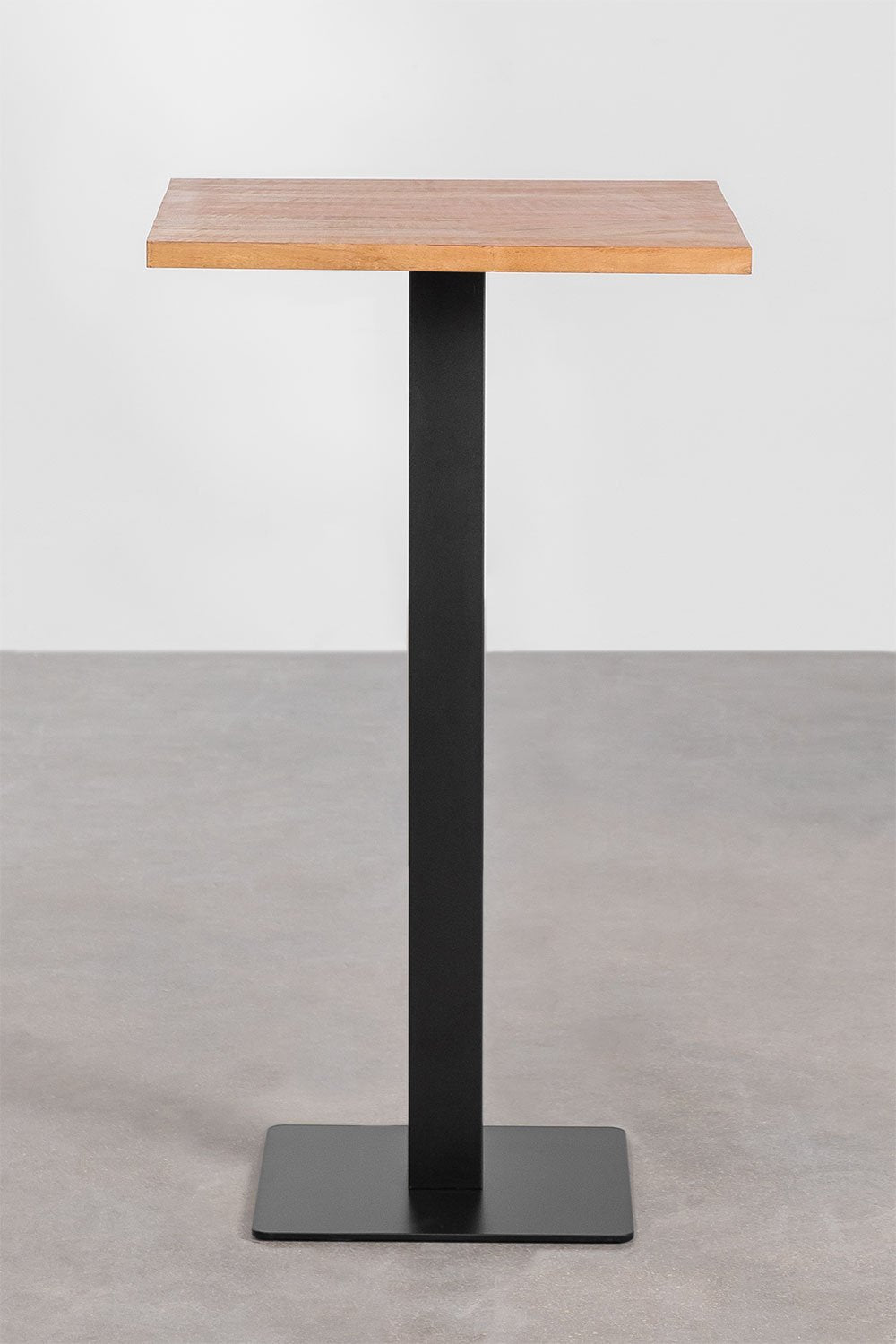 Mesa Alta de Bar Cuadrada en Madera de Acacia Ristretto ↔︎ 60 cm NEGRO -  SKLUM