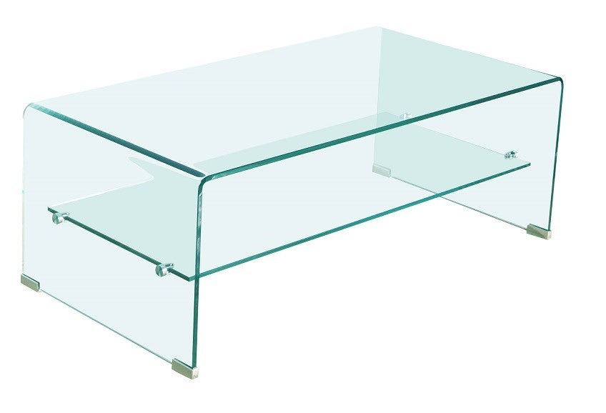 Mesa CHALLENGER, baja, cristal curvado, 110x55 cms - SDM