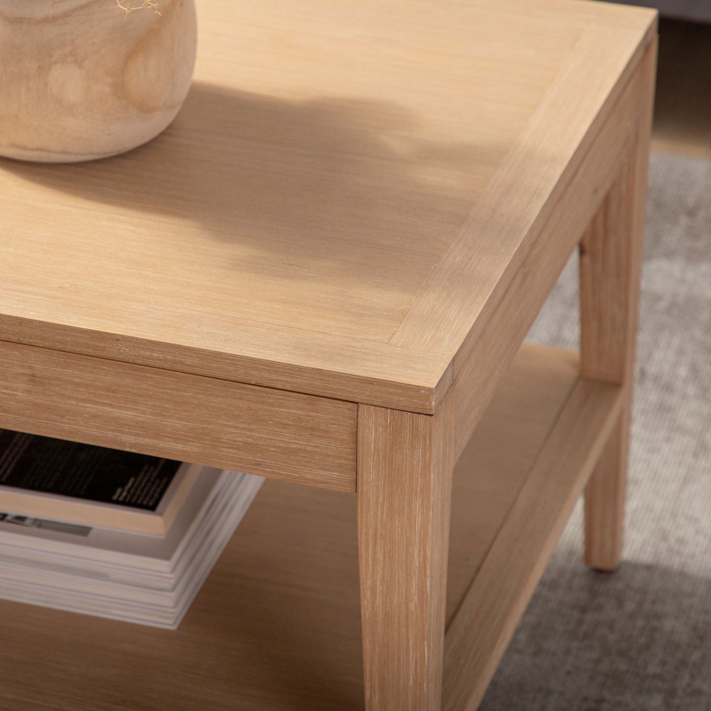 Mesa de centro elevable en chapa de pino y madera de abedul Mara -  Klast