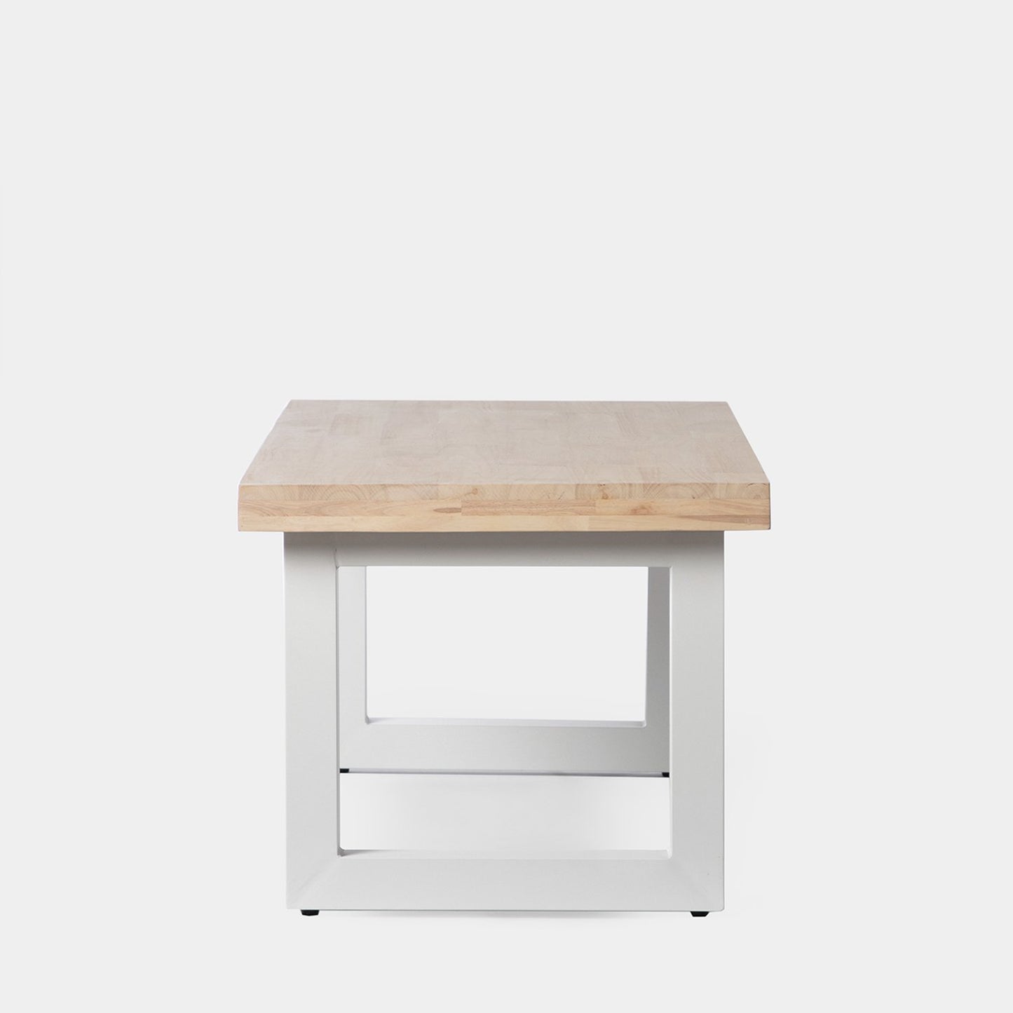 Mesa de centro elevable en madera de roble con pata blanca Alys -  Klast