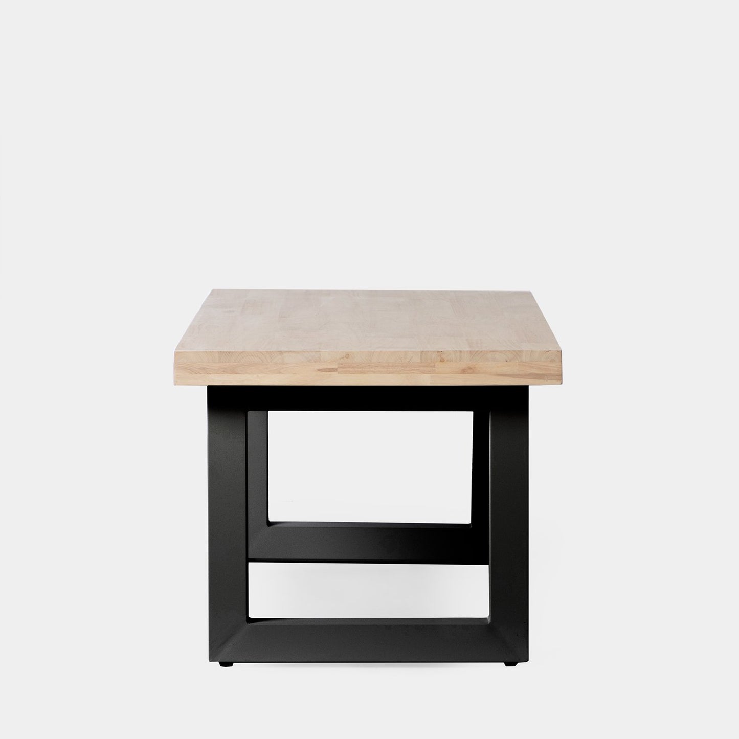 Mesa de centro elevable en madera de roble con pata negra Alys -  Klast