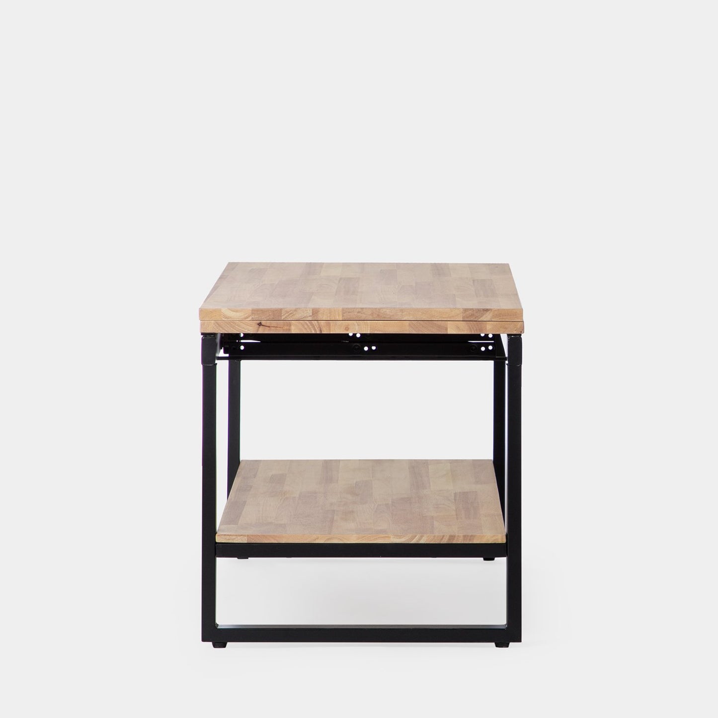 Mesa de centro elevable y extensible en madera de roble con pata negra Alvi -  Klast