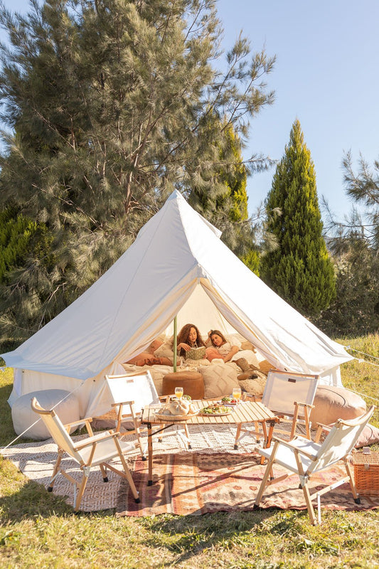 Mesa para Camping Plegable en Madera de Haya (91x90 cm) Sahara Madera de Haya -  SKLUM