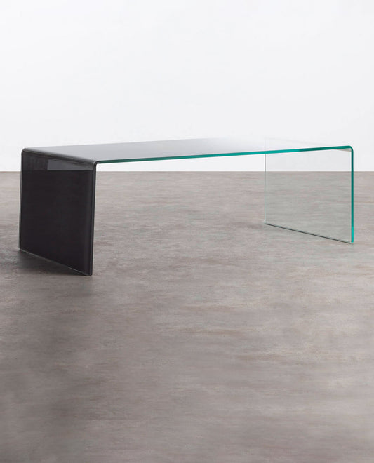Mesa de Centro Rectangular de Cristal Templado (120x60 cm) Lidon Templado - The Masie