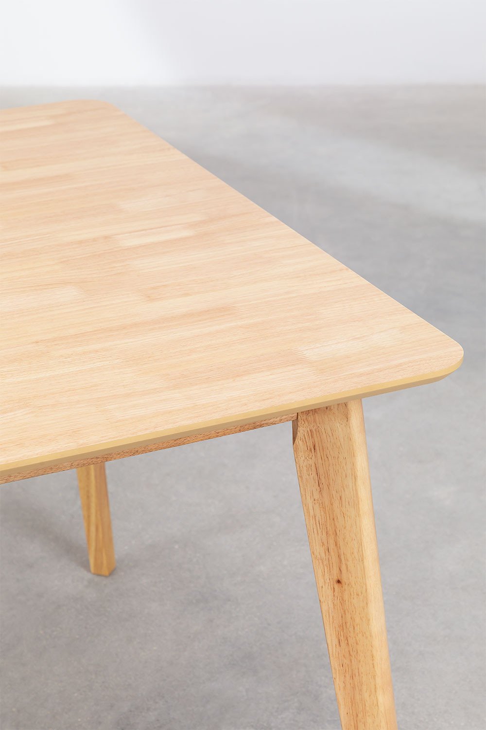 Mesa de Comedor Cuadrada en MDF (100x100 cm) Kerhen Madera Natural -  SKLUM