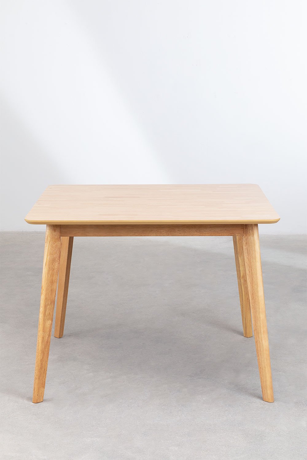 Mesa de Comedor Cuadrada en MDF (100x100 cm) Kerhen Madera Natural -  SKLUM