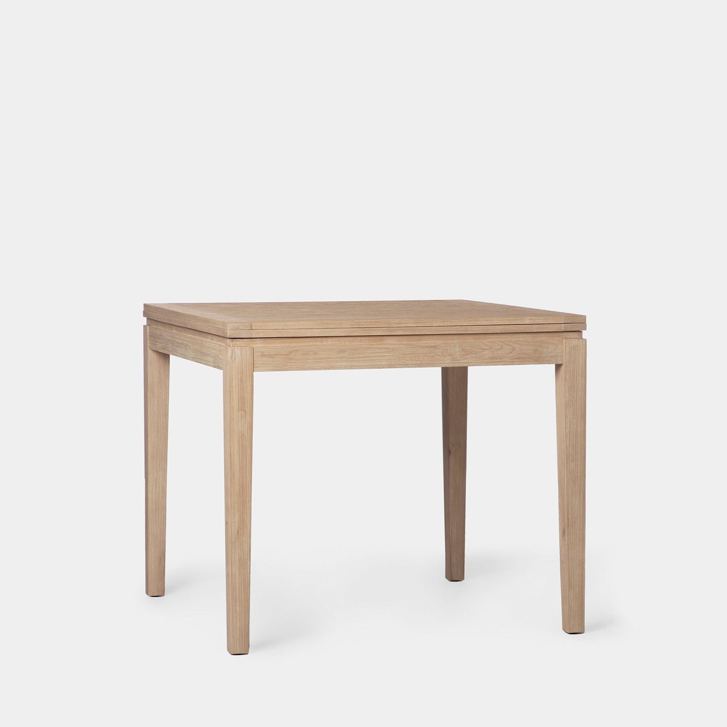 Mesa de comedor cuadrada extensible 90/180 en chapa de pino y madera de abedul Dina -  Klast