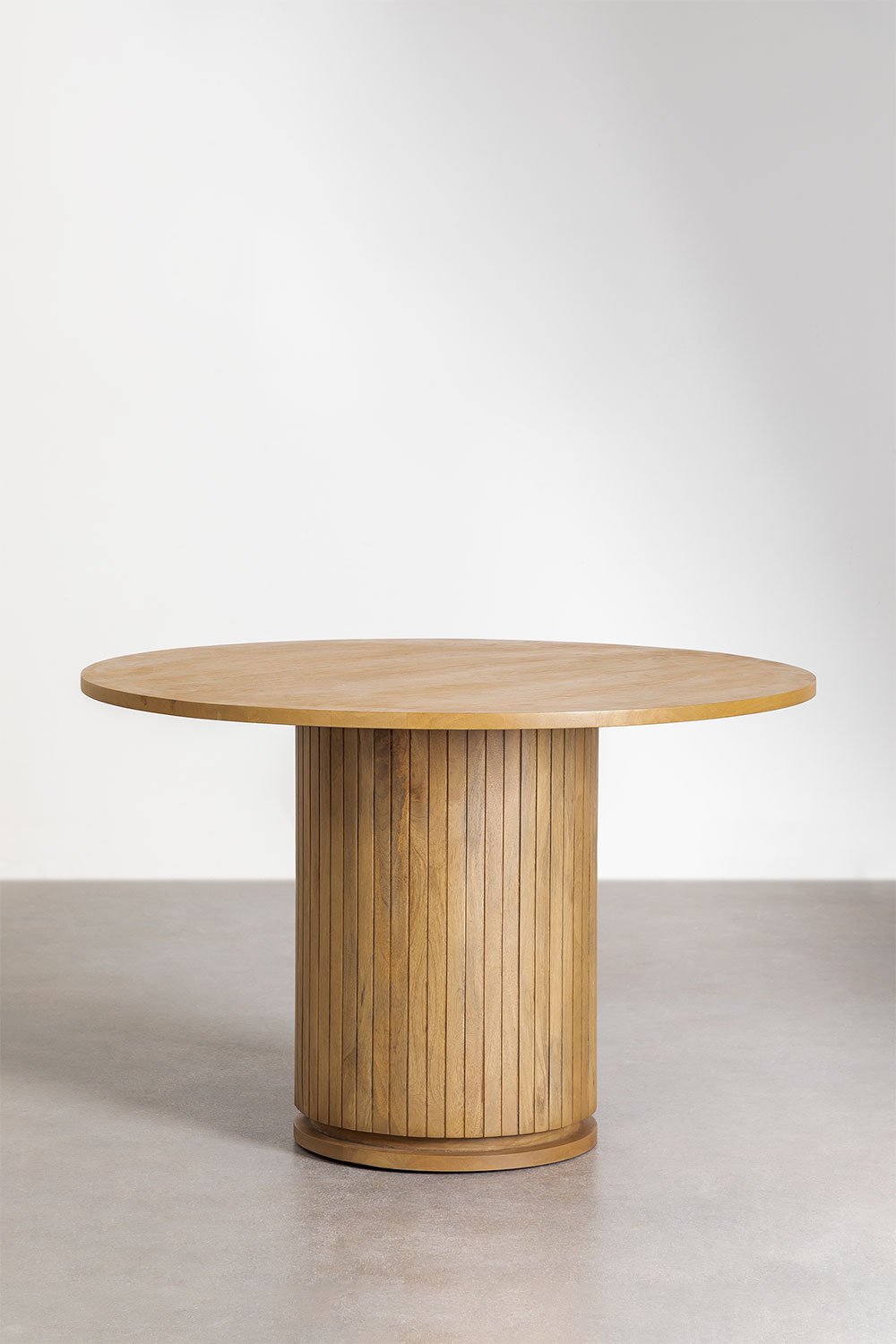 Mesa de Comedor en Madera de Mango (Ø120 cm) Analis Madera Natural -  SKLUM