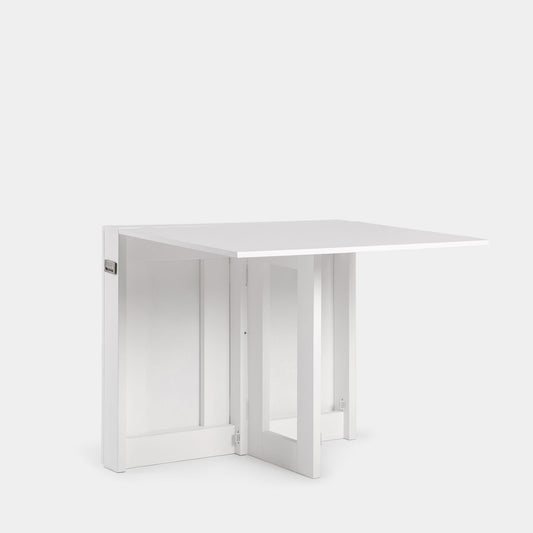 Mesa de comedor plegable rectangular lacada en blanco Anika -  Klast