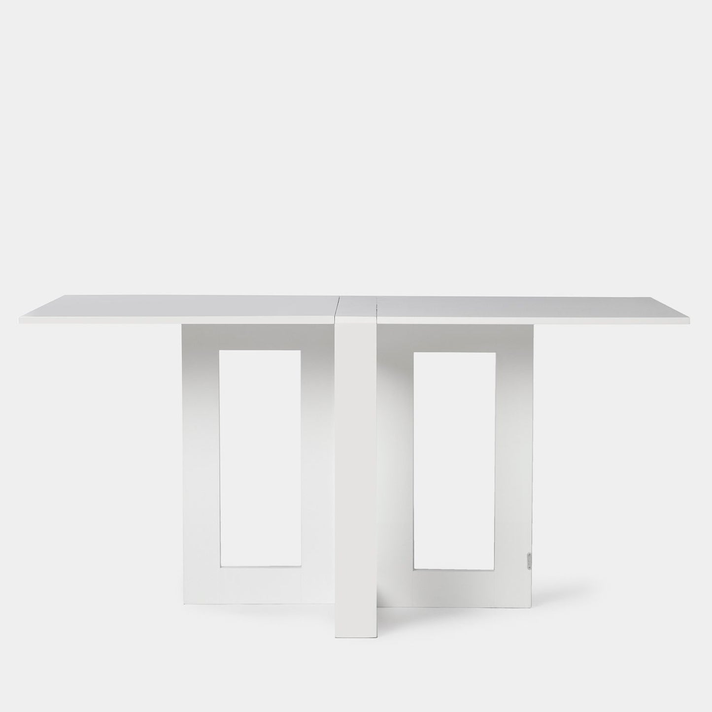 Mesa de comedor plegable rectangular lacada en blanco Anika -  Klast