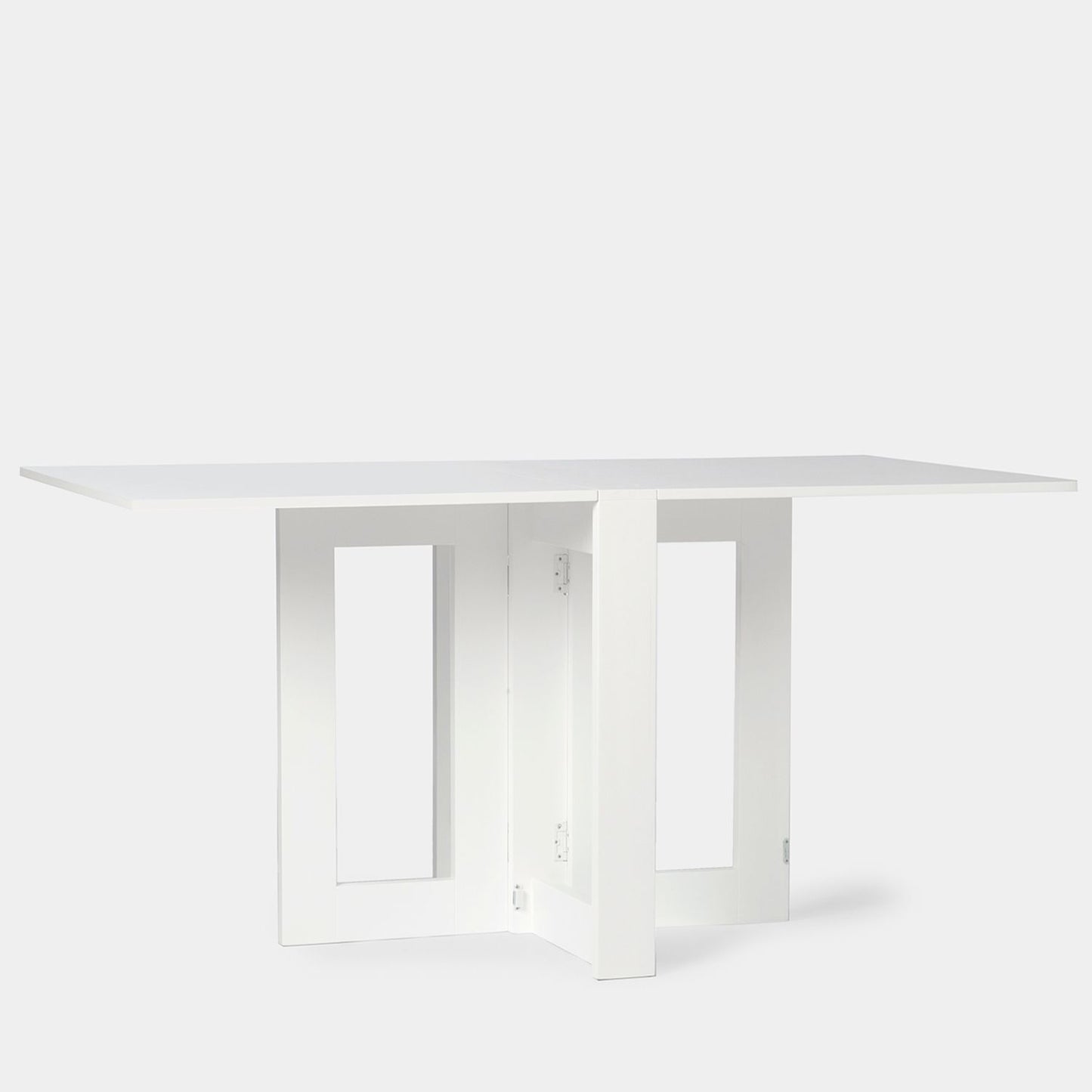 Mesa de comedor plegable rectangular lacada en blanco Anika -  Klast