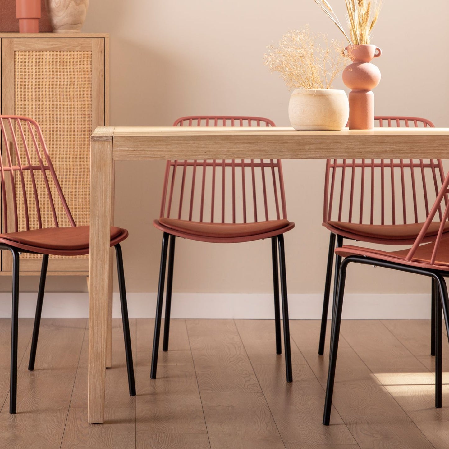 Mesa de comedor rectangular 140 en chapa de pino y madera de abedul Mara -  Klast