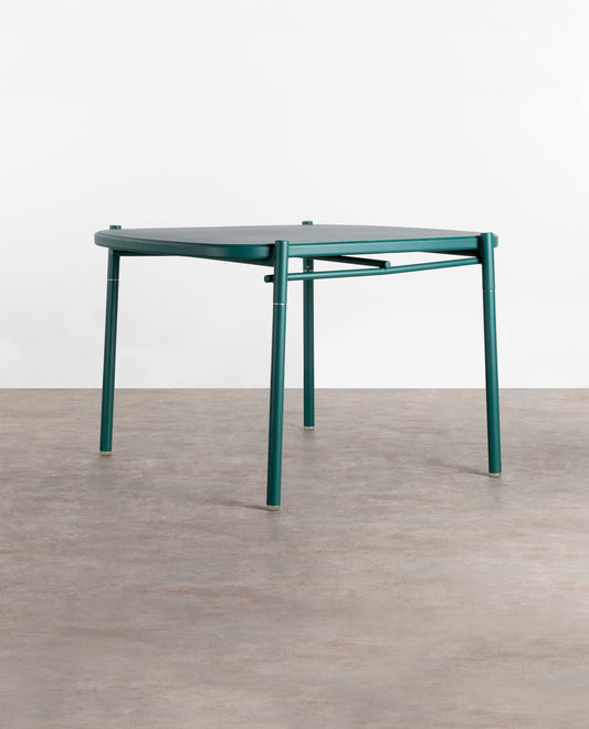 Mesa de Comedor Rectangular de Aluminio (119x104 cm) Keri Verde pino - The Masie