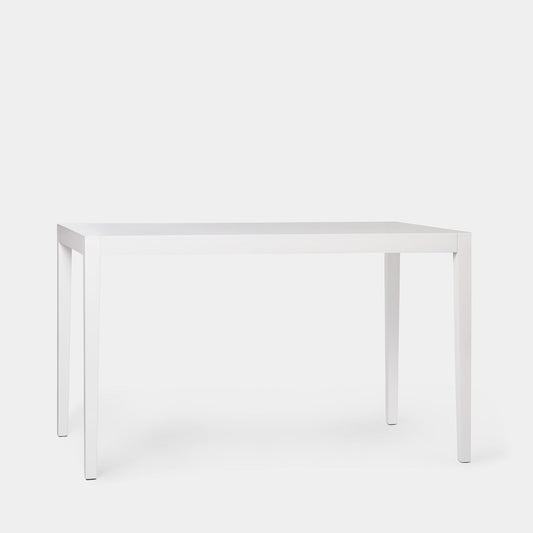 Mesa de comedor rectangular extensible 120/170 lacada en color blanco Mara -  Klast