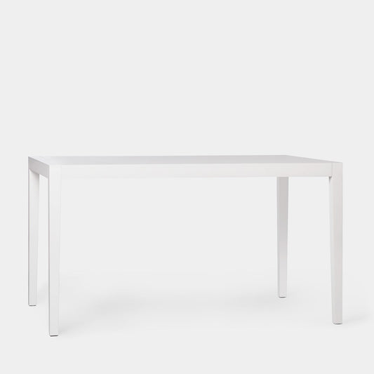 Mesa de comedor rectangular extensible 140/190 lacada en color blanco Mara -  Klast