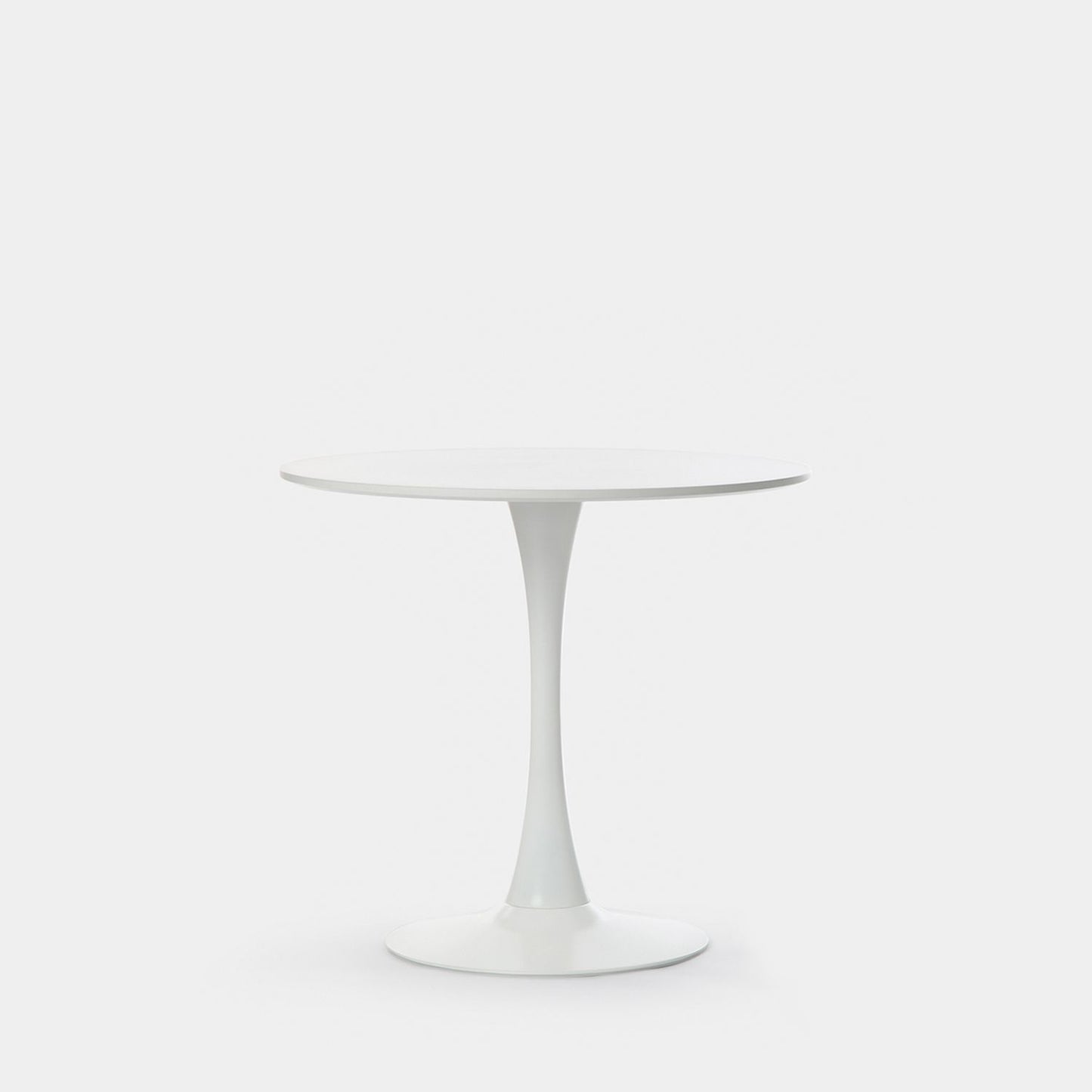 Mesa de comedor redonda Ø80 blanca Cory -  Klast