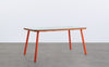 Mesa de Exterior Rectangular de Aluminio y Cristal (160x90 cm) Drian Naranja intenso y Naranja - The Masie