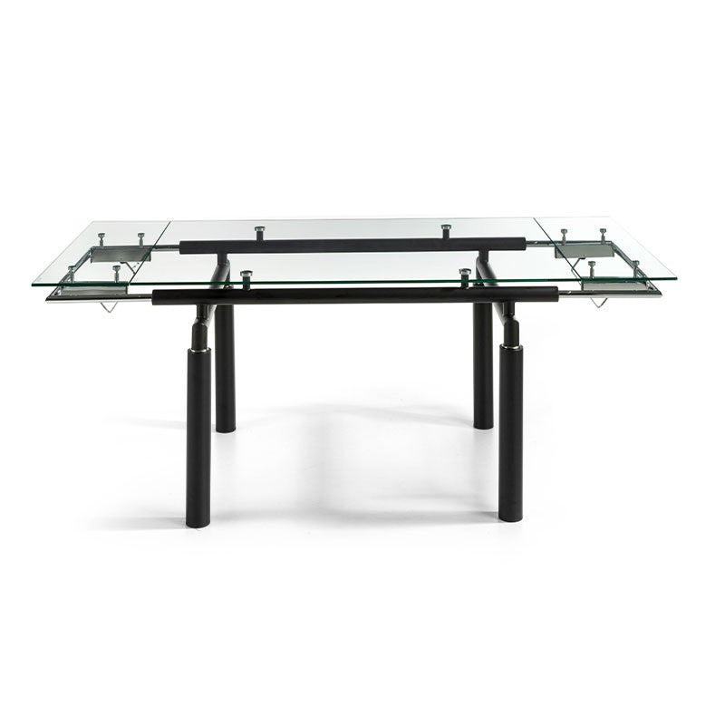 MOMMA HOME Mesa comedor extensible en cristal, estilo Industrial, Modelo MODERNA, Medidas 140/200 x 90 x 76H cm