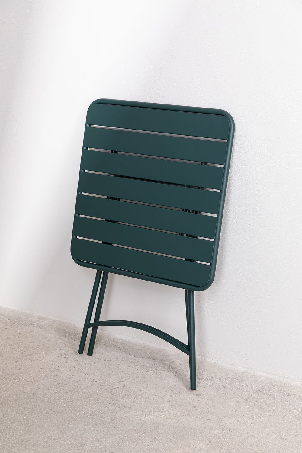 Mesa Plegable Cuadrada en Acero (60x60 cm) Janti Verde Jungla -  SKLUM