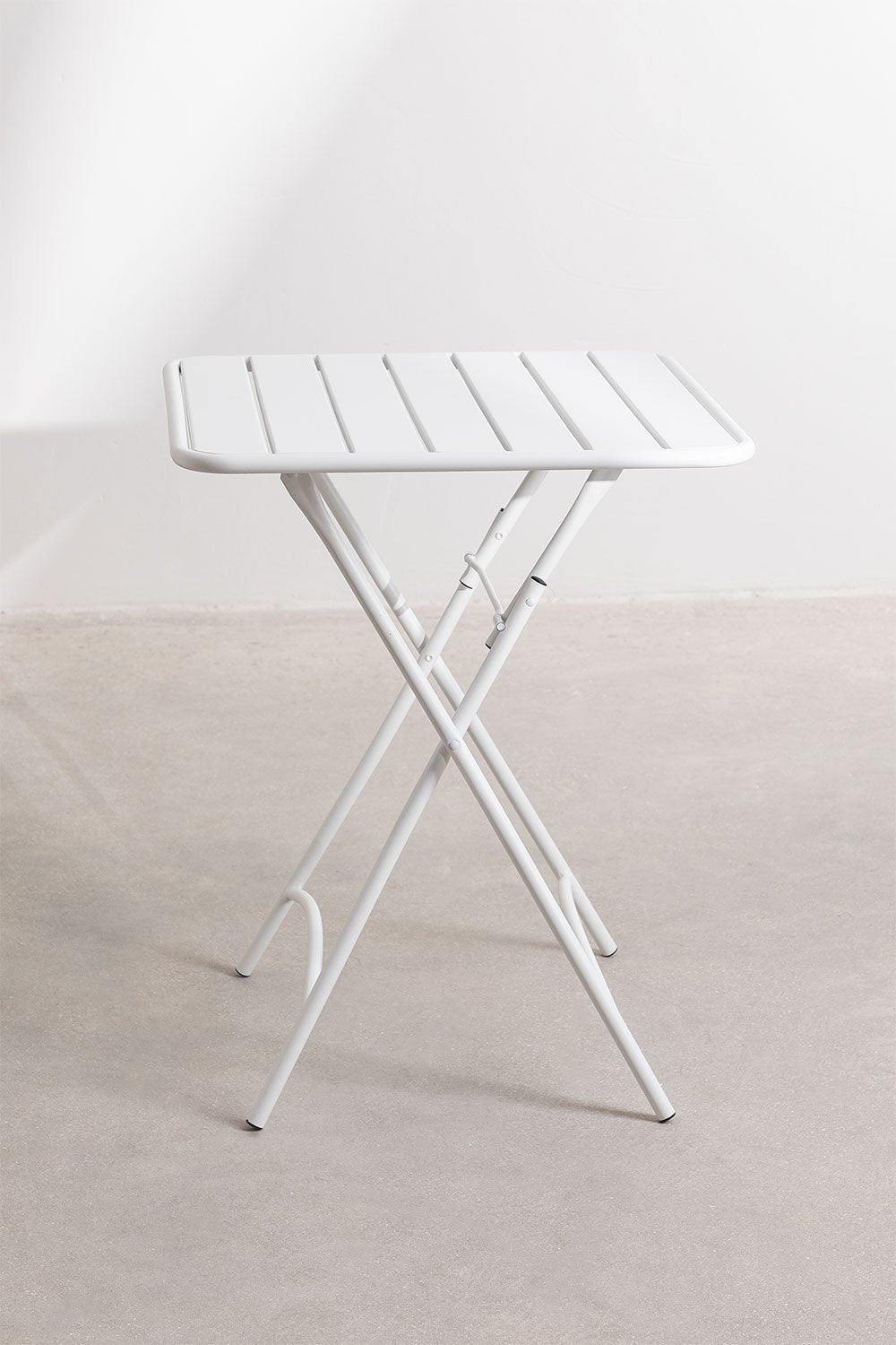 Mesa Plegable Cuadrada en Acero (60x60 cm) Janti Blanco -  SKLUM