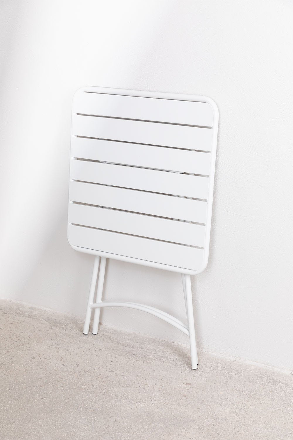 Mesa Plegable Cuadrada en Acero (60x60 cm) Janti Blanco -  SKLUM